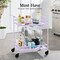 Best Choice Products 2-Tier Rolling Bar Cart Indoor/Outdoor w/ Storage Shelves, Wine Rack, Lockable Wheels